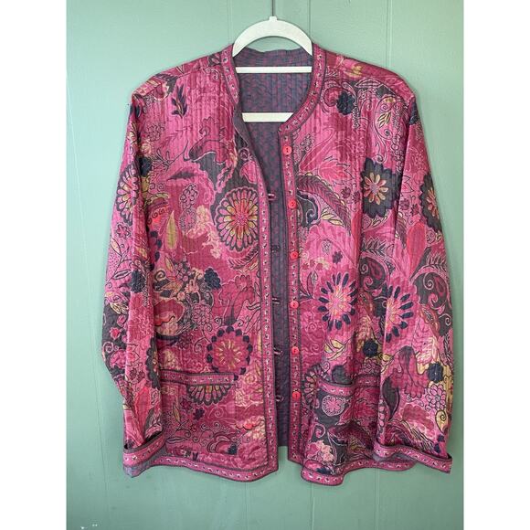 Appleseeds Jacket Womens XL Reversible Lightweight Casual Career Office Coat - Picture 2 of 8